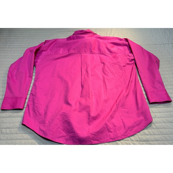 J Jill Pink Button Front Long Sleeve Pocket Shirt Women's Size Petite Med NWTags - Picture 10 of 10